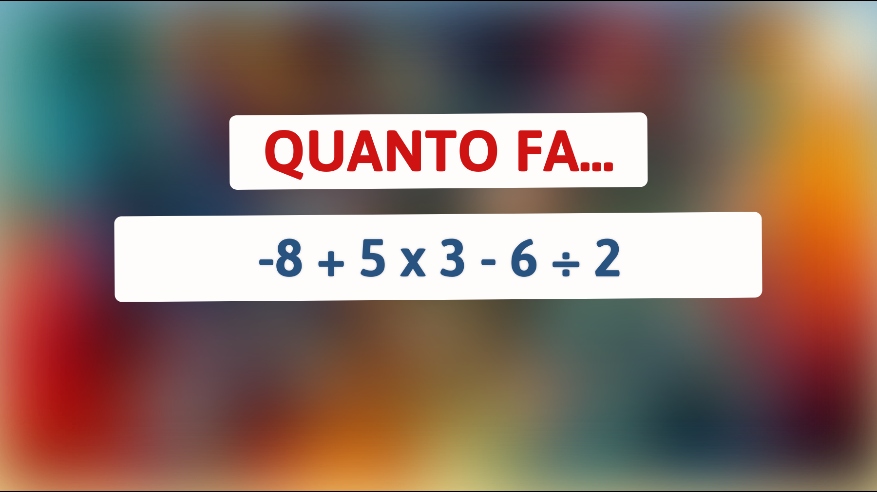 \"La sfida che solo i geni matematici riescono a risolvere: puoi trovare la soluzione?\""