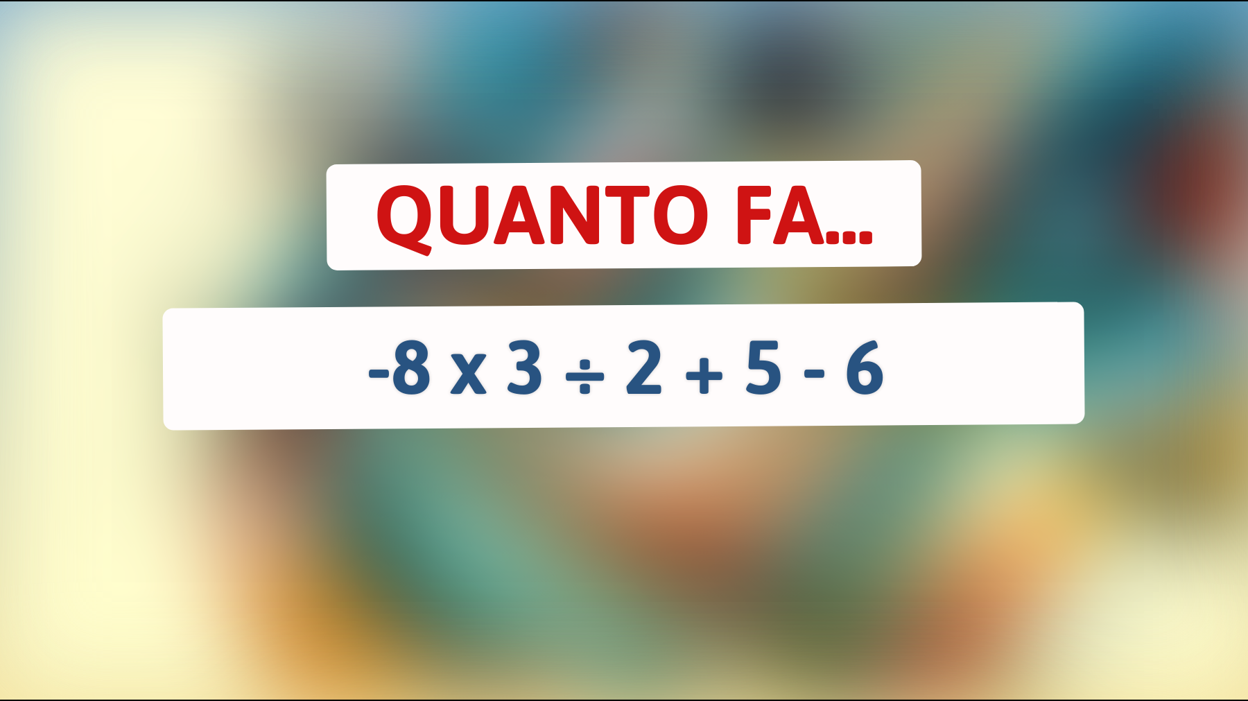 \"Solo il 5% delle persone può risolverlo: scopri la risposta a questo enigma matematico!\""