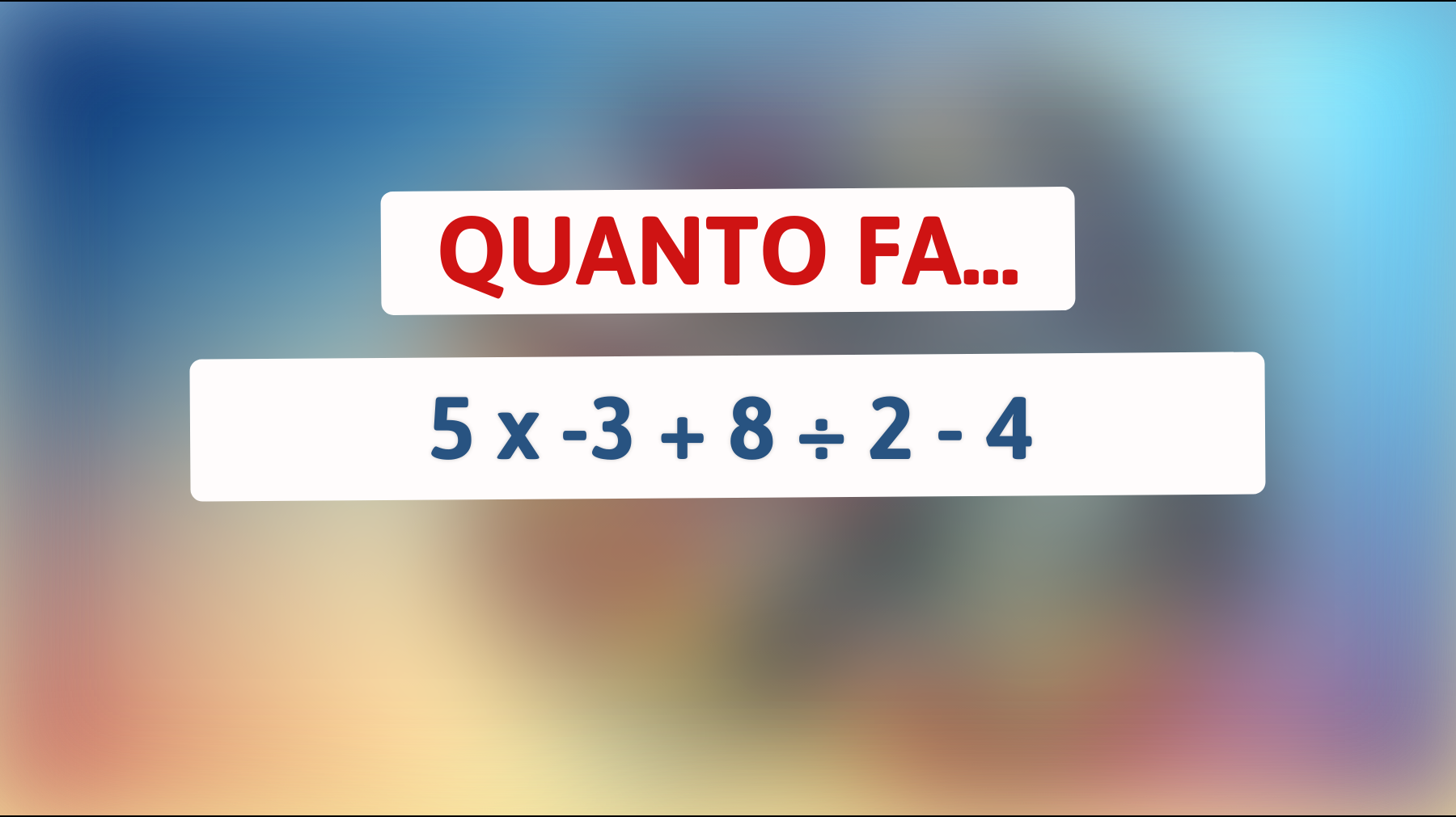 Il rompicapo che solo i veri geni riescono a risolvere al primo tentativo: sei all'altezza della sfida?"