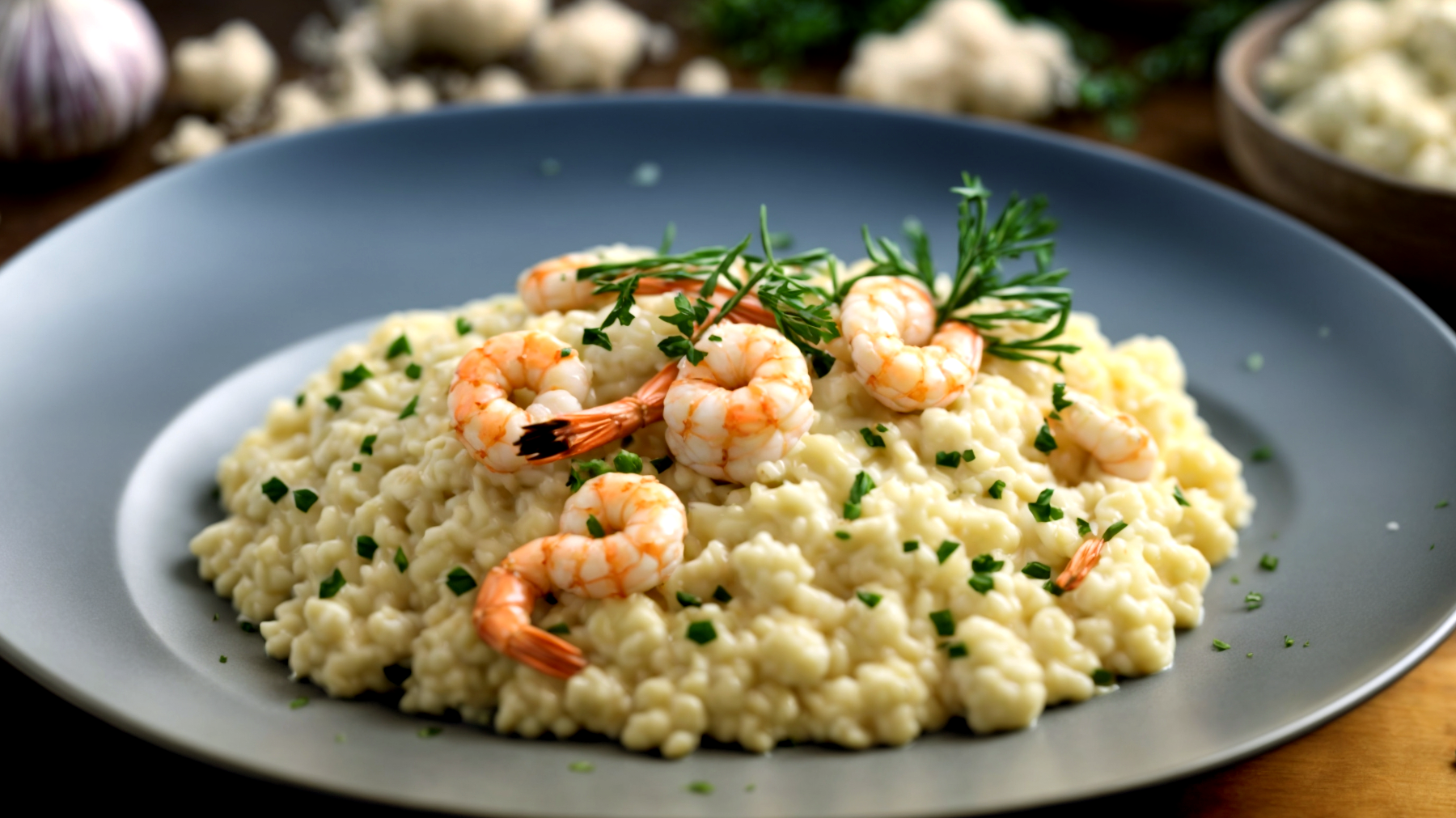 risotto cavolfiore gamberi"